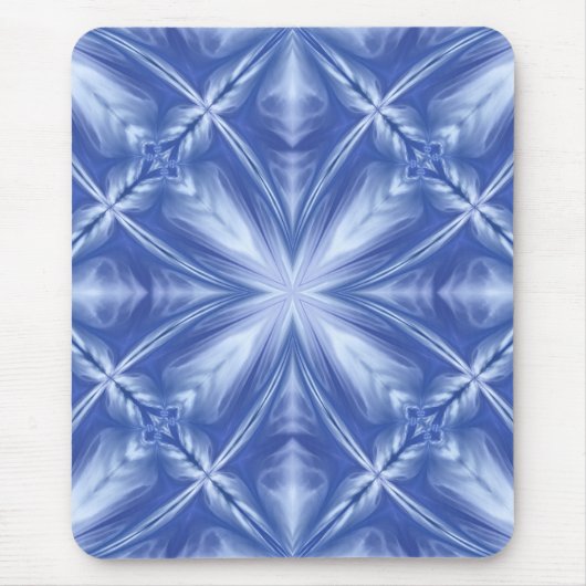 Blue Sky Milky White Clouds Abstract Patroon Muismat (Voorkant)