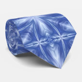 Blue Sky Milky White Clouds Abstract Patroon Stropdas (Opgerold)