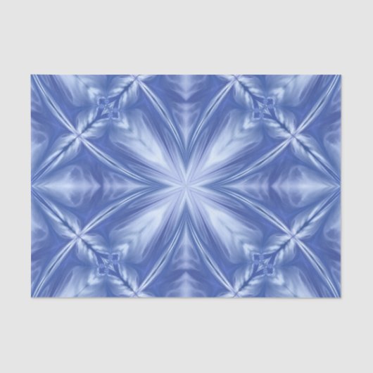 Blue Sky Milky White Clouds Abstract Patroon Tissuepapier (Voorkant)