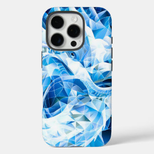 Blue Sky Mosaic Dragon iPhone 16 Pro Hoesje
