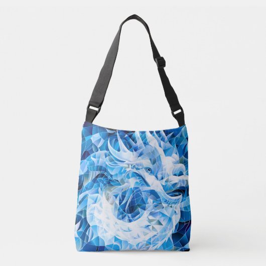 Blue Sky Mosaic Dragon Crossbody Tas (Voorkant)