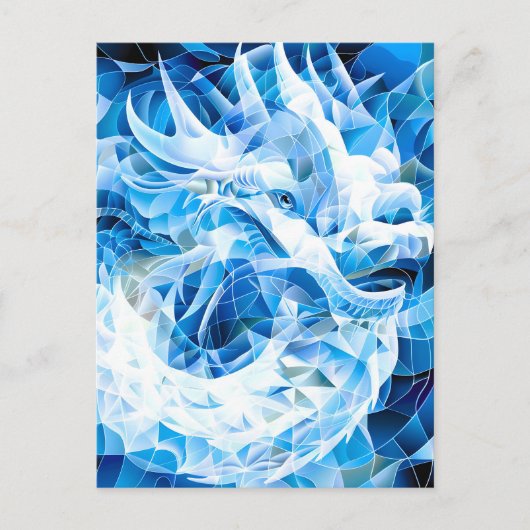 Blue Sky Mosaic Dragon Feestdagenkaart (Voorkant)