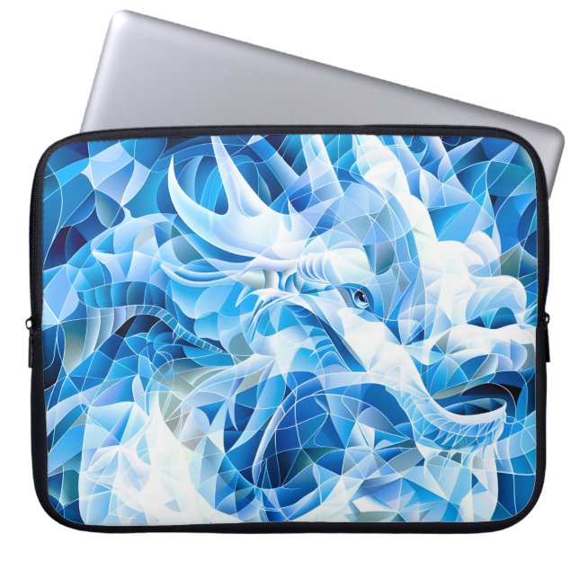 Blue Sky Mosaic Dragon Laptop Sleeve (Voorkant)