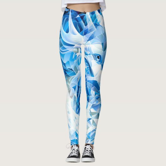 Blue Sky Mosaic Dragon Leggings (Voorkant)