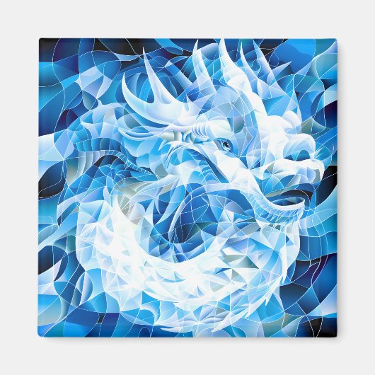 Blue Sky Mosaic Dragon Magneet (Voorkant)