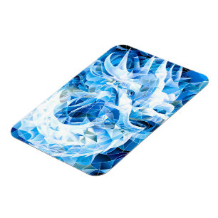 Blue Sky Mosaic Dragon Magneet