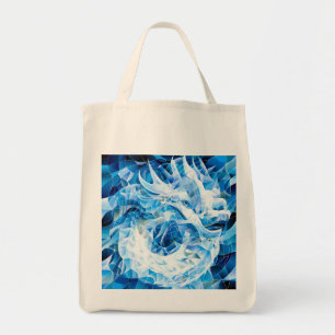 Blue Sky Mosaic Dragon Tote Bag