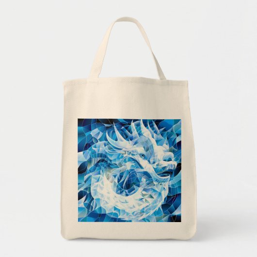 Blue Sky Mosaic Dragon Tote Bag (Voorkant)