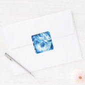 Blue Sky Mosaic Dragon Vierkante Sticker (Envelop)