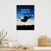 Blue Sky Motivatie Quote Poster (Keuken)