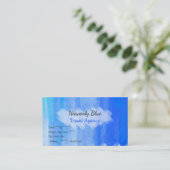 Blue sky / ocean watercolor summer name card visitekaartje (Staand voorkant)