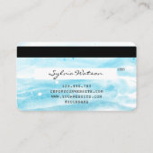 Blue Sky Ocean Waterverf Credit Kaart zomerstrand Visitekaartje (Achterkant)