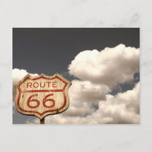 Blue Sky op Route 66 Briefkaart