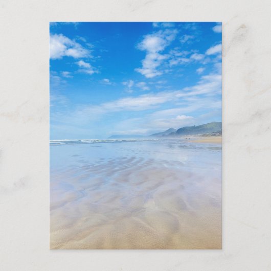 Blue Sky Oregon Beach Briefkaart (Voorkant)