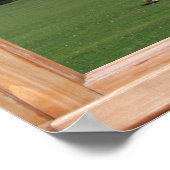 Blue Sky over het Park Uitzicht - Faux-venster Poster (Hoek)