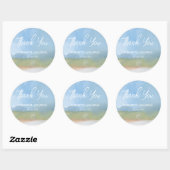 Blue Sky Painted Landscape Weddenschap Hartelijk d Ronde Sticker (Vel)