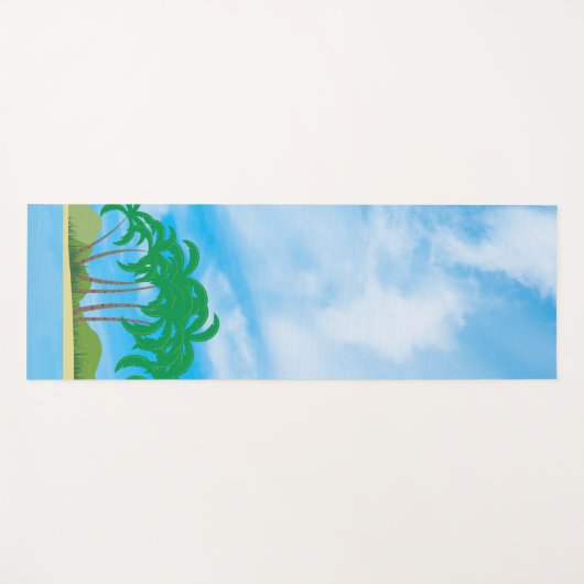 Blue Sky Palms Island Fitness Elegant Sjabloon Yogamat (Voorkant (horizontaal))