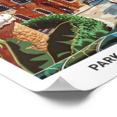 Blue Sky Park in Guell Barcelona Spanje Reizen Poster (Hoek)