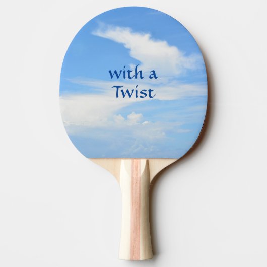 Blue Sky Parly Cloudy met een Twist Tafeltennisbatje (Achterkant)