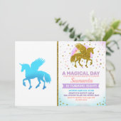 Blue Sky pegasus unicorn Kaart (Staand voorkant)