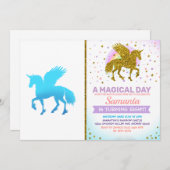 Blue Sky pegasus unicorn Kaart (Voorkant / Achterkant)