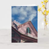 Blue Sky Pink Roofline - Martha's Vineyard Kaart (Gele Bloem)