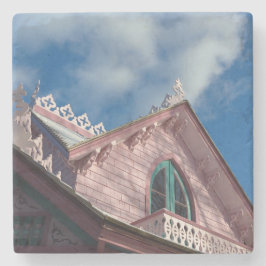 Blue Sky Pink Roofline - Martha's Vineyard Stenen Onderzetter
