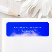 Blue Sky Plain Elegant minimalist Simple Etiket (Insitu)