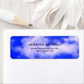 Blue Sky Plain Modern Trendy Minimalist Etiket (Insitu)