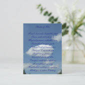 Blue Sky Poem Briefkaart (Staand voorkant)