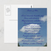 Blue Sky Poem Briefkaart (Voorkant / Achterkant)