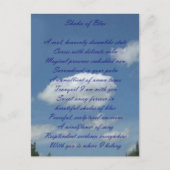 Blue Sky Poem Briefkaart (Voorkant)