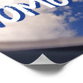 Blue sky poster Vliegtuigraam uitzicht (Hoek)