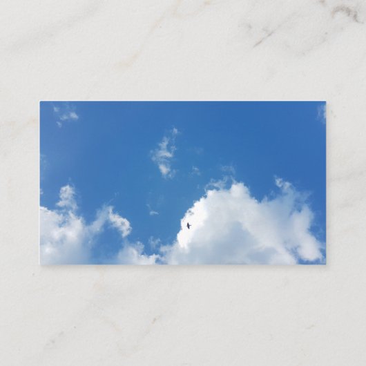 Blue Sky Puffy White Clouds Visitekaartjes 2019 (Achterkant)