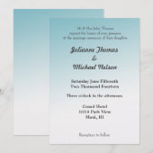 Blue Sky Romantische bruiloft Kaart (Voorkant / Achterkant)