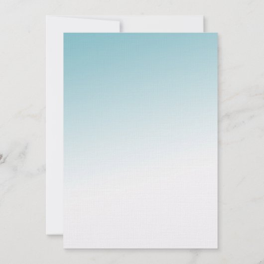 Blue Sky Romantische bruiloft Kaart (Achterkant)