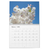 Blue Sky roze Spring Calendar Natuur Trewers Flowe Kalender (Feb 2026)