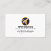 Blue Sky Runways Airport Taxi Visitekaartje (Achterkant)