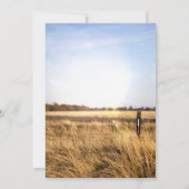 Blue Sky Rustic Country Field Barn Wedding Kaart (Achterkant)