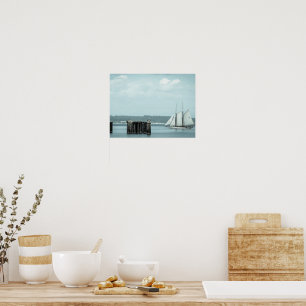 Blue Sky Sailboat Adventures Fotografie Poster