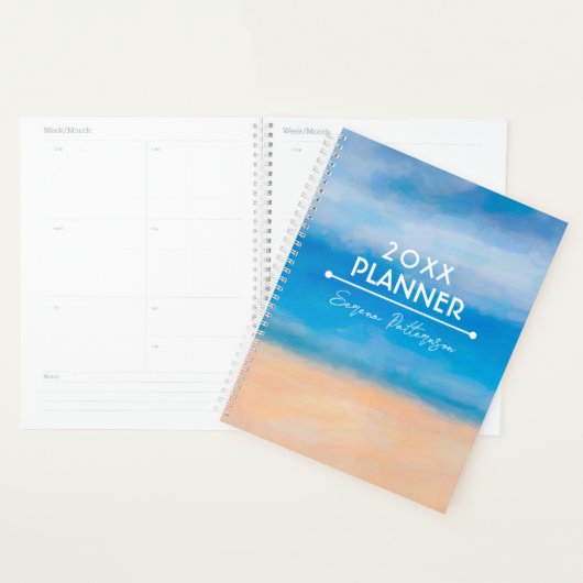 Blue Sky Sandy Beach Painting Planner (Display)