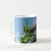 Blue Sky Scottish Thistle Coffee Mok (Voorkant links)