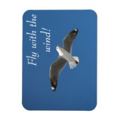 Blue Sky Seagull Fly Foto Magneet (Verticaal)