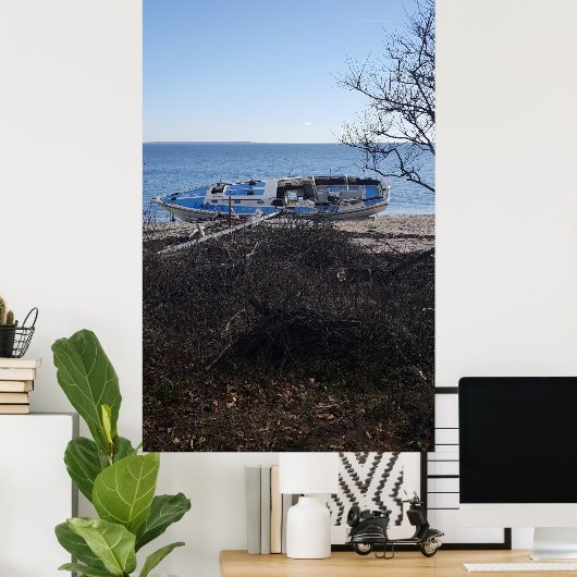 Blue Sky Shipwrecked Poster (Thuiskantoor)