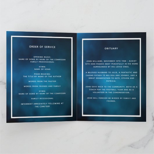 Blue sky Silver Bedankkaart (Binnen)