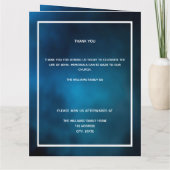 Blue sky Silver Bedankkaart (Achterkant)