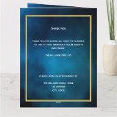 Blue sky Silver Bedankkaart (Achterkant)