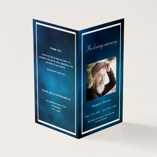 Blue sky Silver Kaart (Buitenkant)