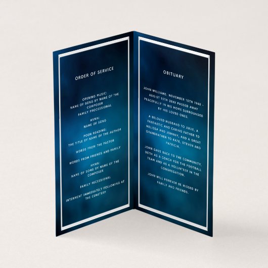 Blue sky Silver Kaart (Binnen)