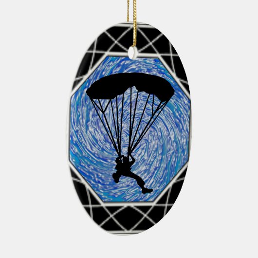 BLUE SKY SKYDIVING KERAMISCH ORNAMENT (Rechts)
